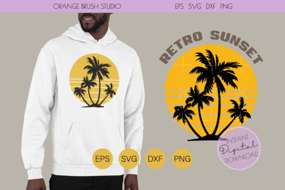 Retro Vintage Sunset SVG Cut File Review